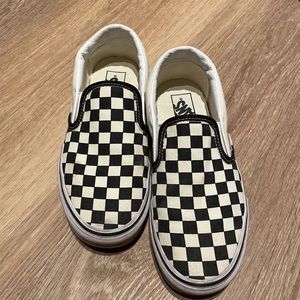 Vans checkered slip ons